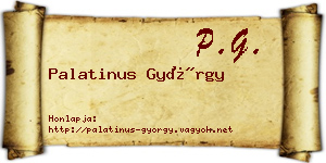 Palatinus György névjegykártya