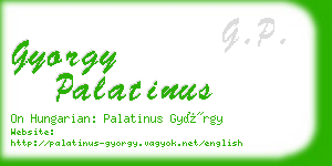 gyorgy palatinus business card